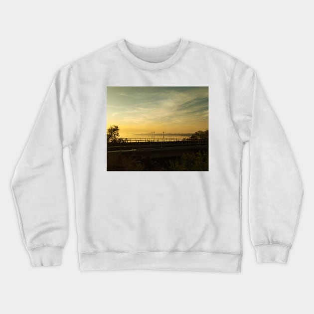 Misty Spring Morning in Hamilton Crewneck Sweatshirt by srosu